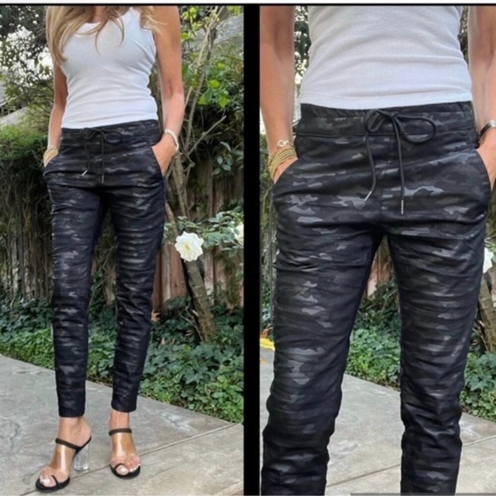 Bevy Flog Shely Drawstring Pant Size 26 Black Camo